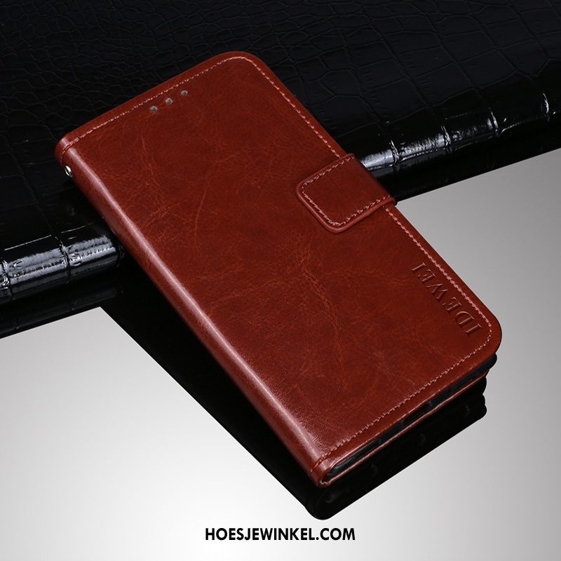 Huawei Y6 2019 Hoesje Bescherming Leren Etui Hoes, Huawei Y6 2019 Hoesje Mobiele Telefoon Anti-fall