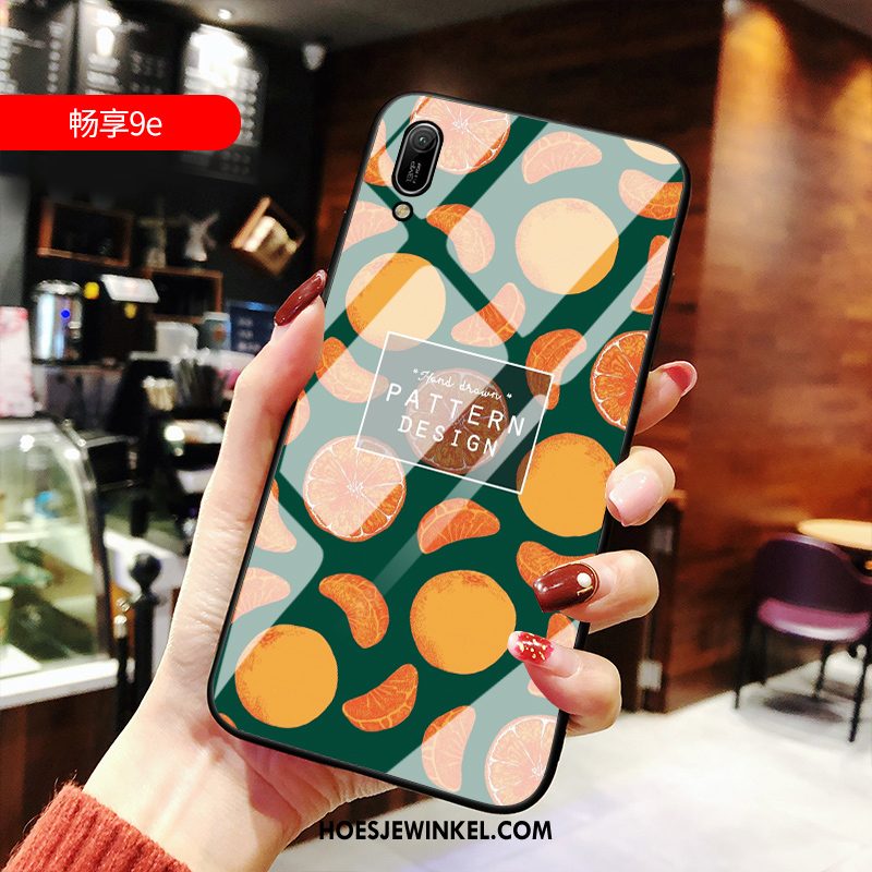 Huawei Y6 2019 Hoesje Geel Pas All Inclusive, Huawei Y6 2019 Hoesje Hard Bescherming