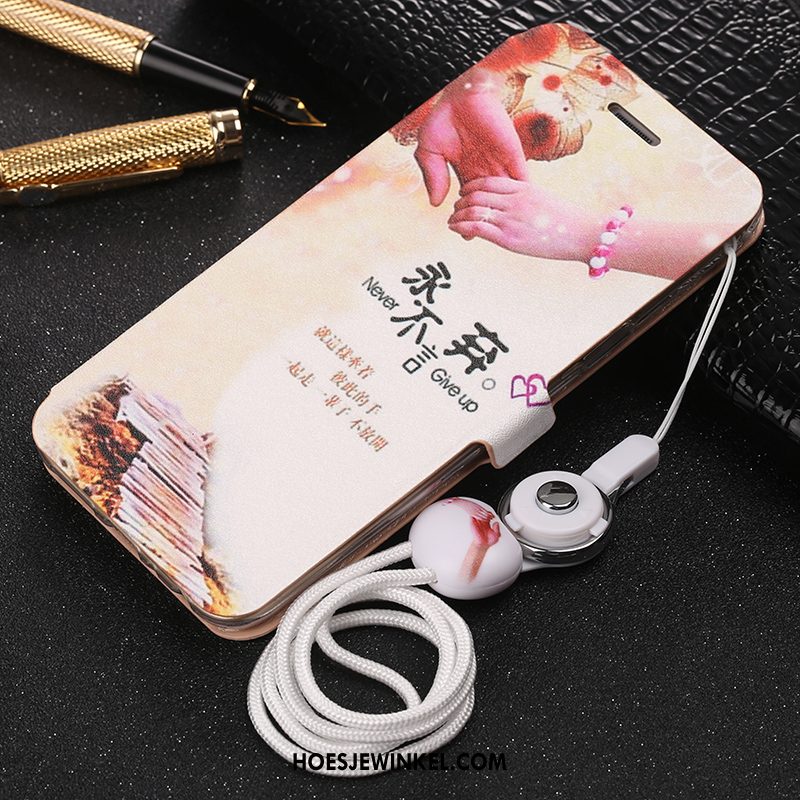 Huawei Y6 2019 Hoesje Hanger Mooie Mobiele Telefoon, Huawei Y6 2019 Hoesje Purper Leren Etui