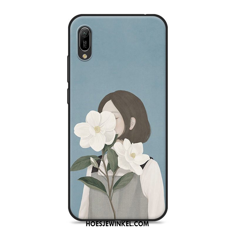 Huawei Y6 2019 Hoesje Mobiele Telefoon Vers Blauw, Huawei Y6 2019 Hoesje Mini Kunst