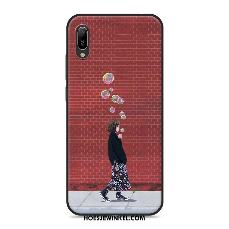 Huawei Y6 2019 Hoesje Mobiele Telefoon Vers Blauw, Huawei Y6 2019 Hoesje Mini Kunst