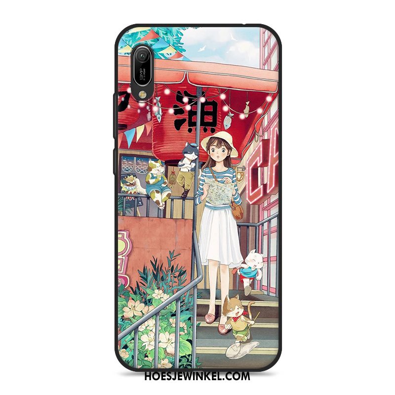 Huawei Y6 2019 Hoesje Mobiele Telefoon Vers Blauw, Huawei Y6 2019 Hoesje Mini Kunst