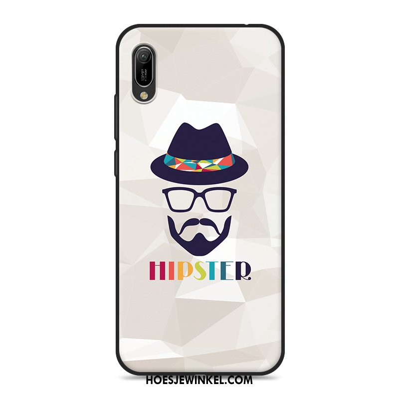 Huawei Y6 2019 Hoesje Mobiele Telefoon Zacht Grijs, Huawei Y6 2019 Hoesje Hoes Spotprent