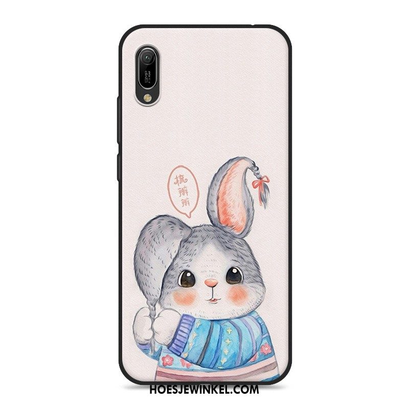 Huawei Y6 2019 Hoesje Mobiele Telefoon Zacht Grijs, Huawei Y6 2019 Hoesje Hoes Spotprent