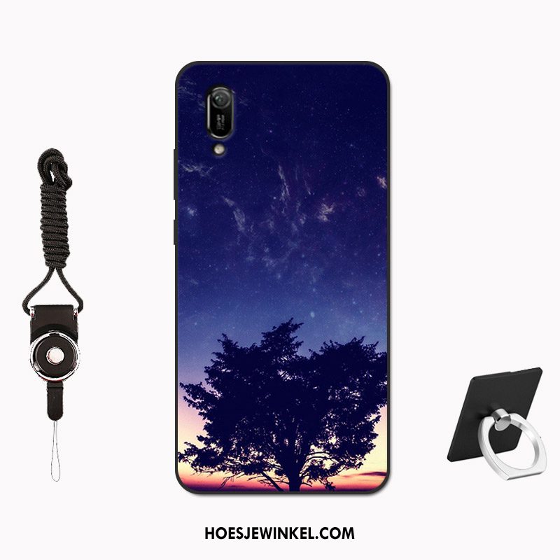 Huawei Y6 2019 Hoesje Mode High End Trendy Merk, Huawei Y6 2019 Hoesje Schrobben Patroon