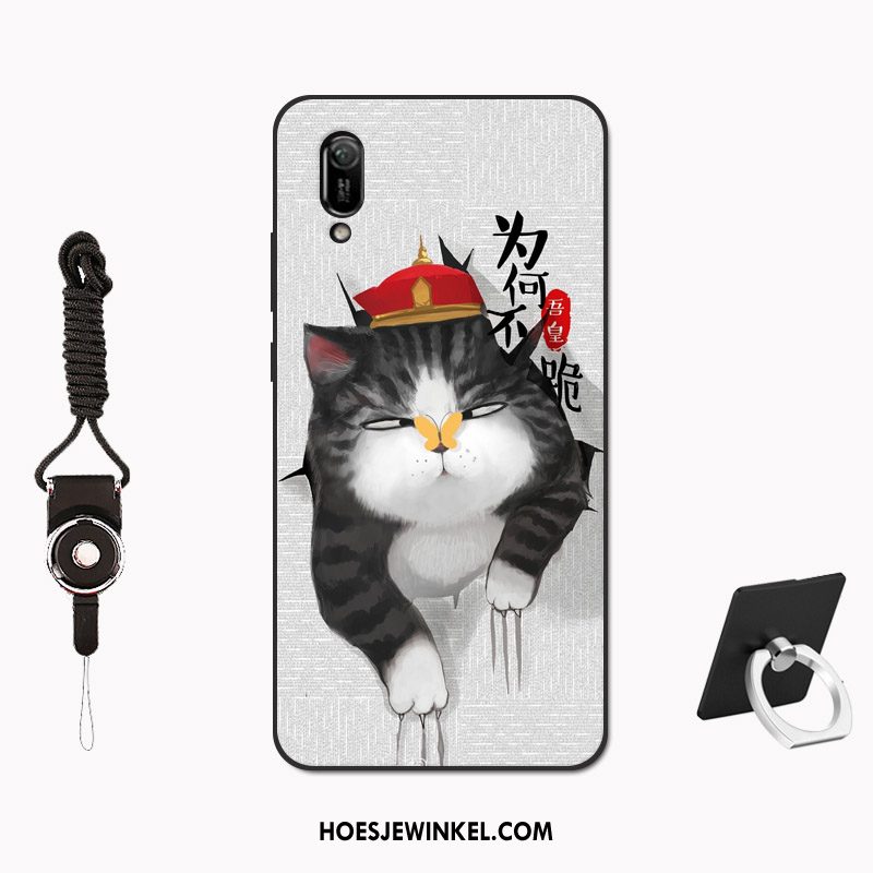 Huawei Y6 2019 Hoesje Mode High End Trendy Merk, Huawei Y6 2019 Hoesje Schrobben Patroon