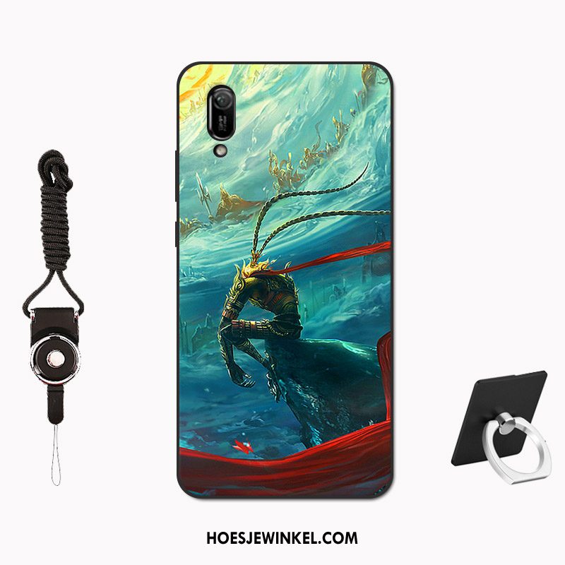 Huawei Y6 2019 Hoesje Mode High End Trendy Merk, Huawei Y6 2019 Hoesje Schrobben Patroon