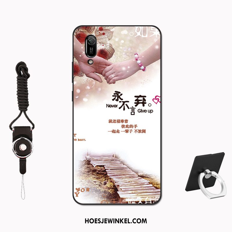 Huawei Y6 2019 Hoesje Mode High End Trendy Merk, Huawei Y6 2019 Hoesje Schrobben Patroon
