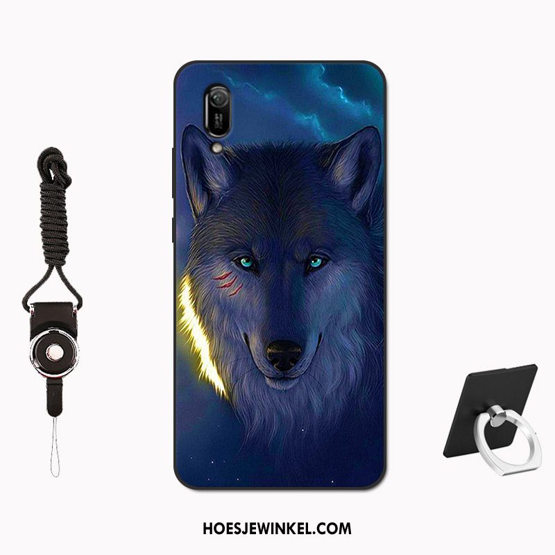 Huawei Y6 2019 Hoesje Mode High End Trendy Merk, Huawei Y6 2019 Hoesje Schrobben Patroon