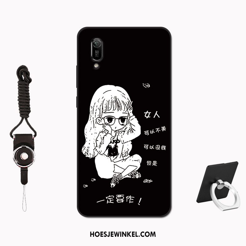 Huawei Y6 2019 Hoesje Mode High End Trendy Merk, Huawei Y6 2019 Hoesje Schrobben Patroon