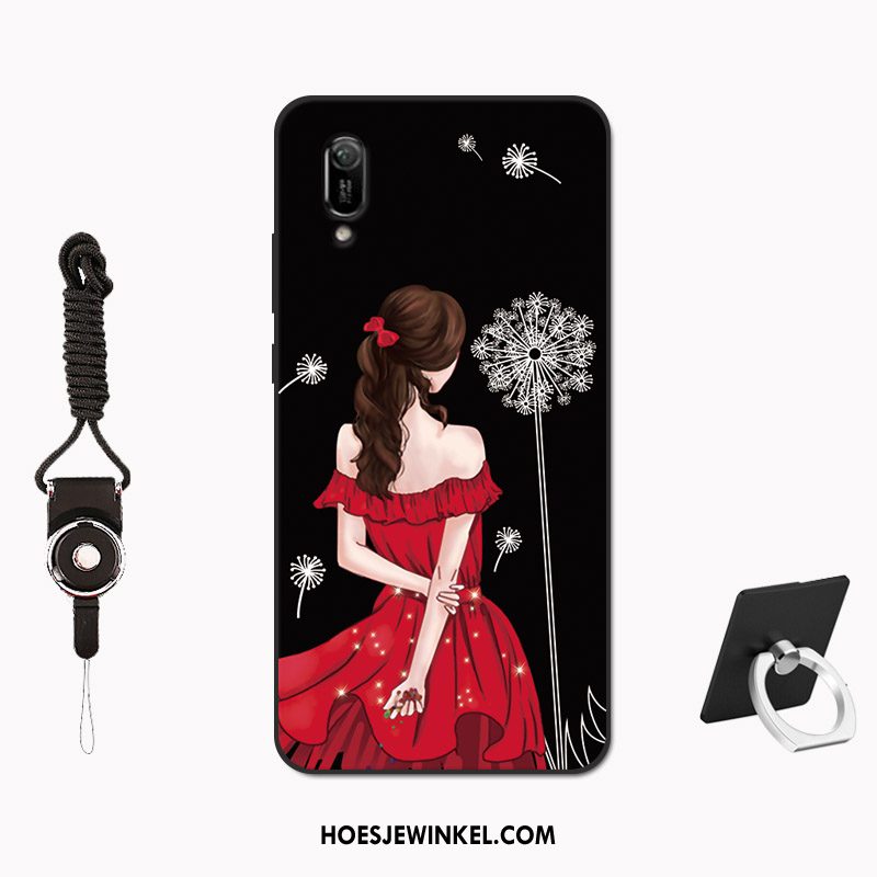 Huawei Y6 2019 Hoesje Mode High End Trendy Merk, Huawei Y6 2019 Hoesje Schrobben Patroon