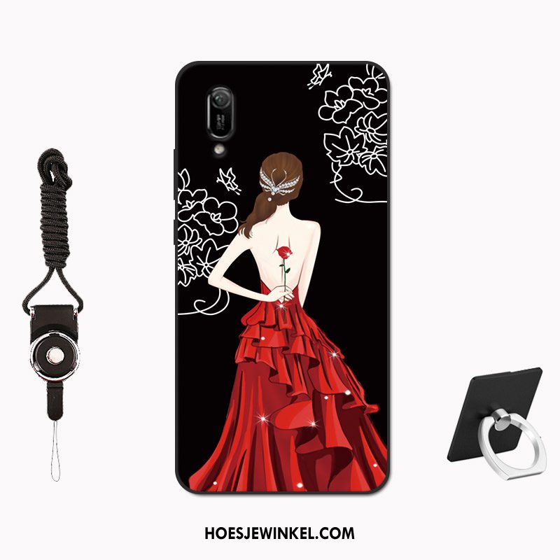 Huawei Y6 2019 Hoesje Mode High End Trendy Merk, Huawei Y6 2019 Hoesje Schrobben Patroon