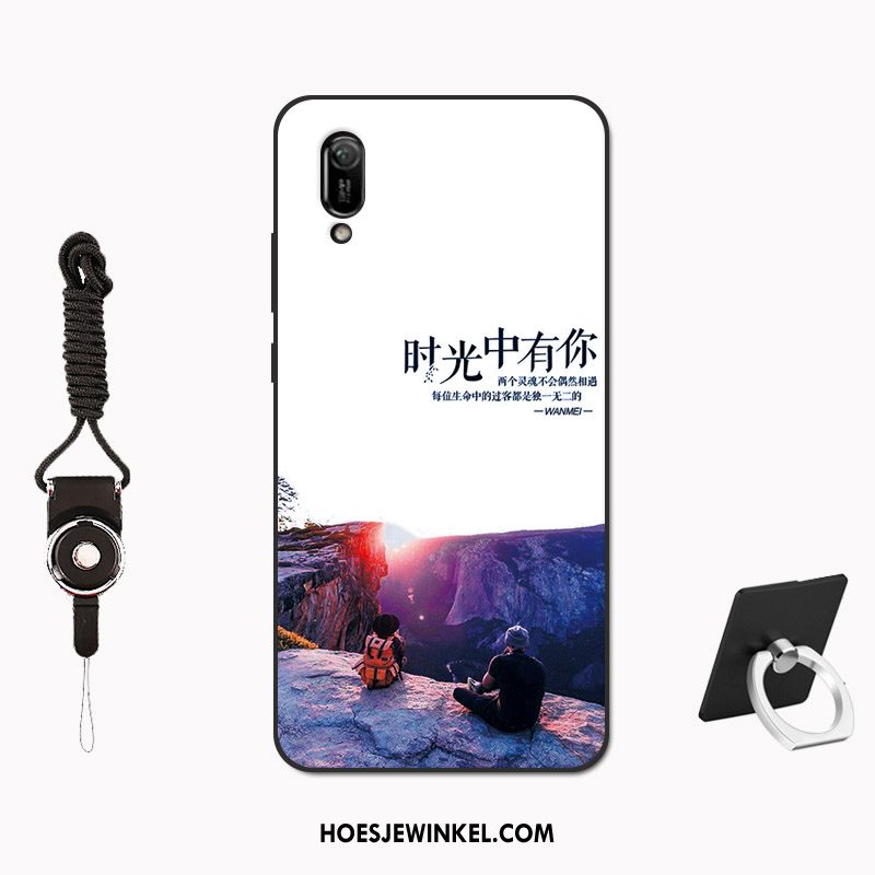 Huawei Y6 2019 Hoesje Mode High End Trendy Merk, Huawei Y6 2019 Hoesje Schrobben Patroon