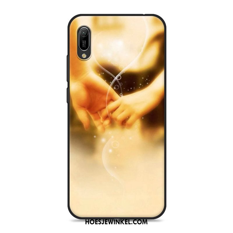 Huawei Y6 2019 Hoesje Spotprent Hoes Zacht, Huawei Y6 2019 Hoesje Roze Mobiele Telefoon