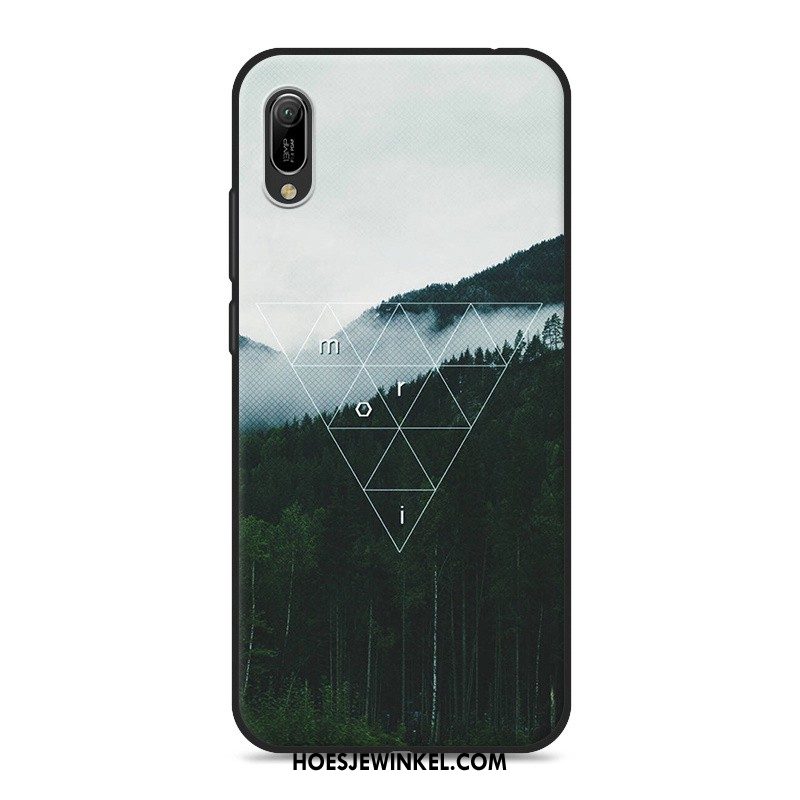 Huawei Y6 2019 Hoesje Spotprent Hoes Zacht, Huawei Y6 2019 Hoesje Roze Mobiele Telefoon