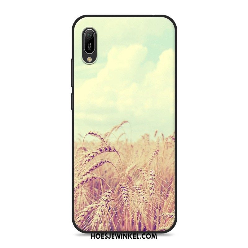 Huawei Y6 2019 Hoesje Spotprent Hoes Zacht, Huawei Y6 2019 Hoesje Roze Mobiele Telefoon