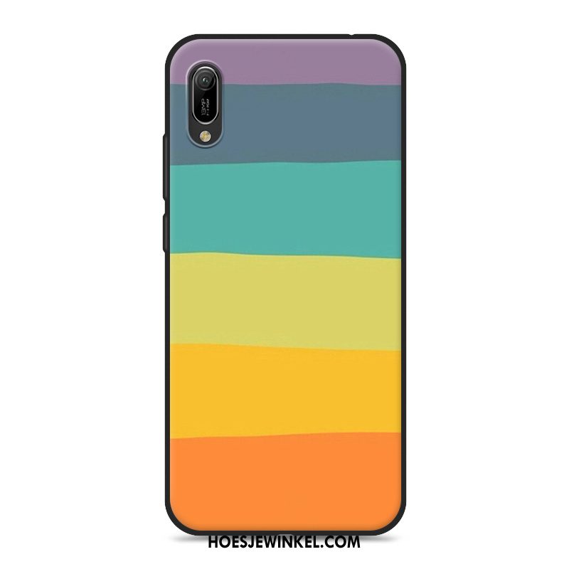 Huawei Y6 2019 Hoesje Spotprent Hoes Zacht, Huawei Y6 2019 Hoesje Roze Mobiele Telefoon