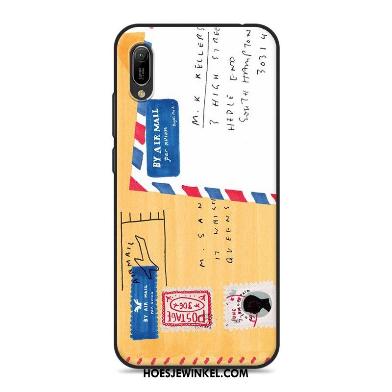 Huawei Y6 2019 Hoesje Spotprent Hoes Zacht, Huawei Y6 2019 Hoesje Roze Mobiele Telefoon