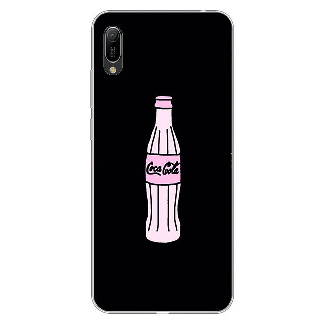 Huawei Y6 2019 Hoesje Wit Spotprent Hoes, Huawei Y6 2019 Hoesje Mobiele Telefoon Zacht