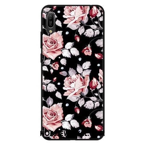 Huawei Y6 2019 Hoesje Zwart Mobiele Telefoon Schrobben, Huawei Y6 2019 Hoesje Kant Zacht