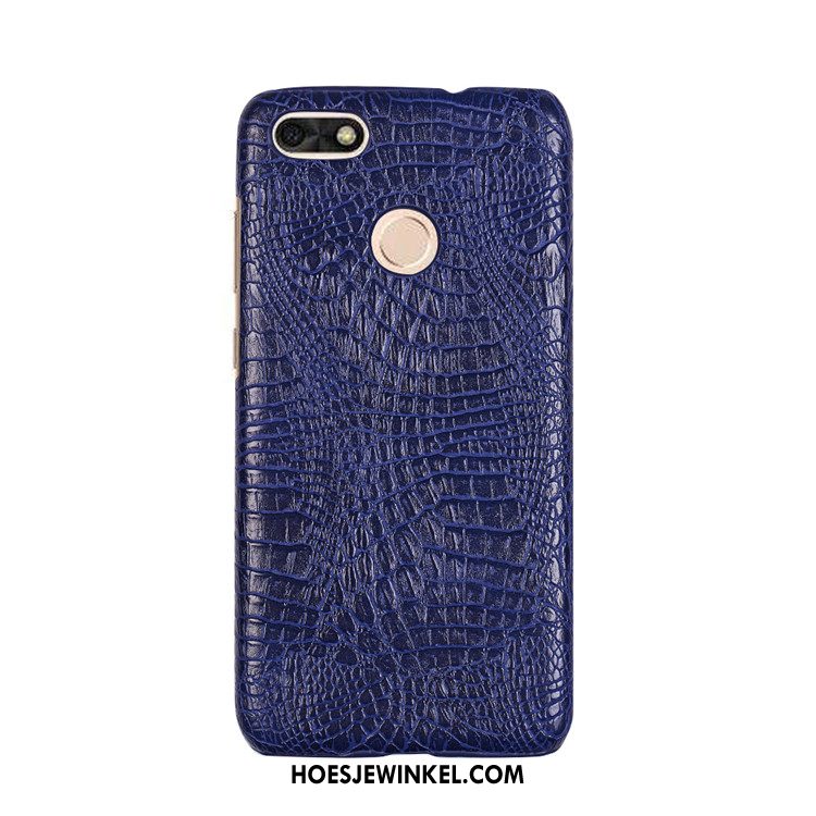 Huawei Y6 Pro 2017 Hoesje Blauw Vintage Mobiele Telefoon, Huawei Y6 Pro 2017 Hoesje Hoes Bescherming