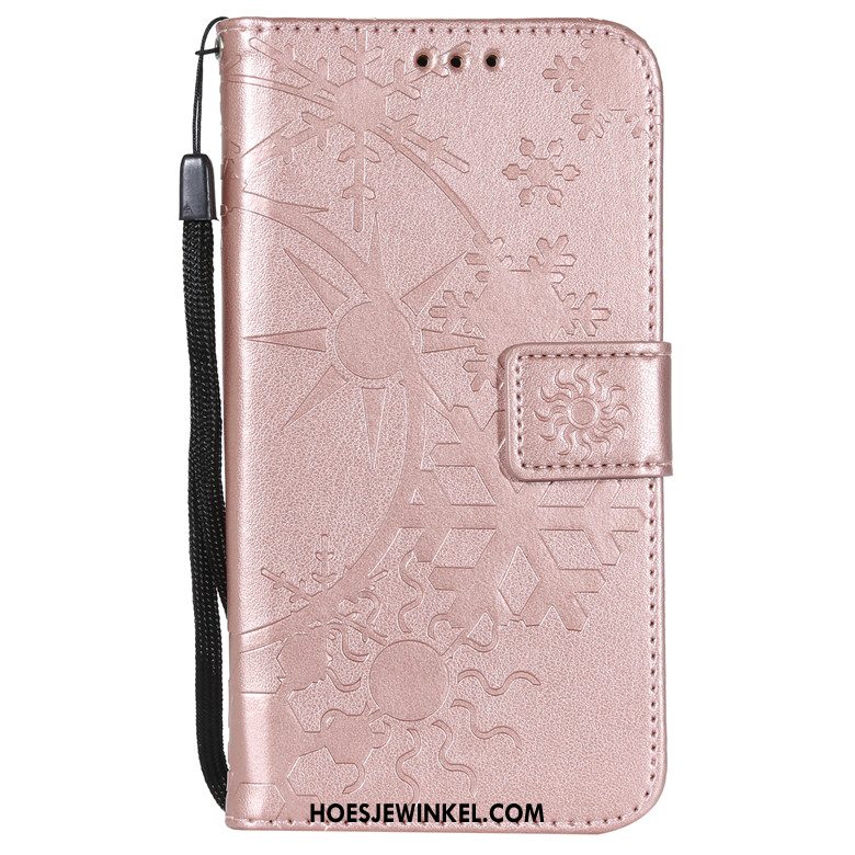 Huawei Y6 Pro 2017 Hoesje Hoes Bescherming Rood, Huawei Y6 Pro 2017 Hoesje Folio Zacht