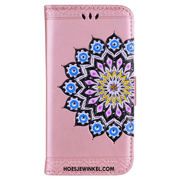 Huawei Y6 Pro 2017 Hoesje Hoes Bescherming Ster, Huawei Y6 Pro 2017 Hoesje Folio Roze Braun