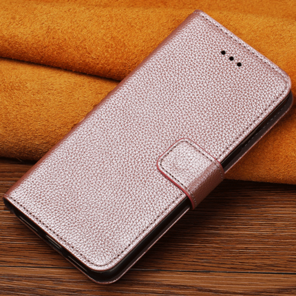 Huawei Y6 Pro 2017 Hoesje Persoonlijk Anti-fall Bescherming, Huawei Y6 Pro 2017 Hoesje Trendy Merk Leren Etui Braun