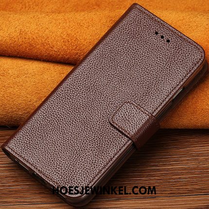 Huawei Y6 Pro 2017 Hoesje Persoonlijk Anti-fall Bescherming, Huawei Y6 Pro 2017 Hoesje Trendy Merk Leren Etui Braun