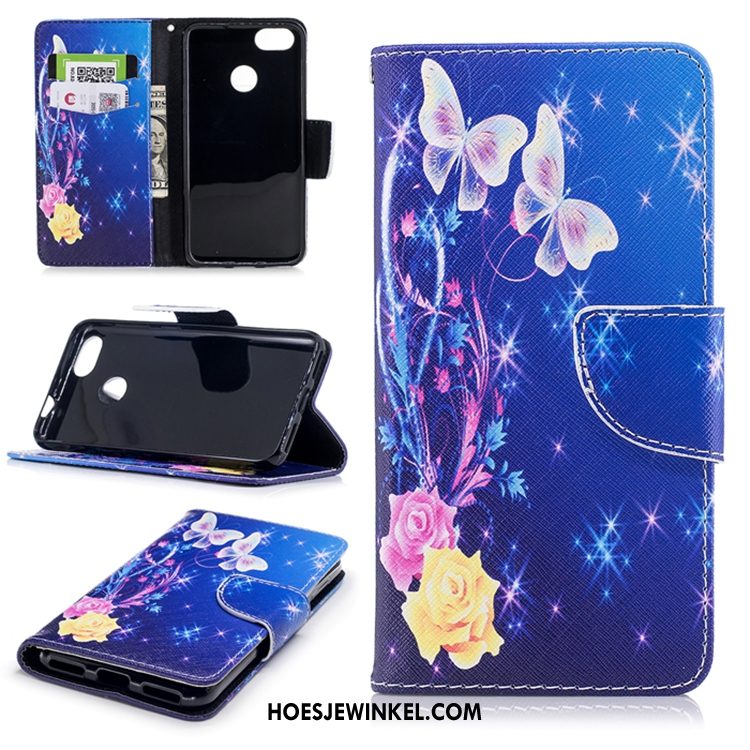 Huawei Y6 Pro 2017 Hoesje Portemonnee Folio Kaart, Huawei Y6 Pro 2017 Hoesje Zacht Siliconen