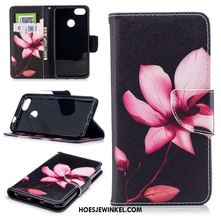 Huawei Y6 Pro 2017 Hoesje Portemonnee Folio Kaart, Huawei Y6 Pro 2017 Hoesje Zacht Siliconen