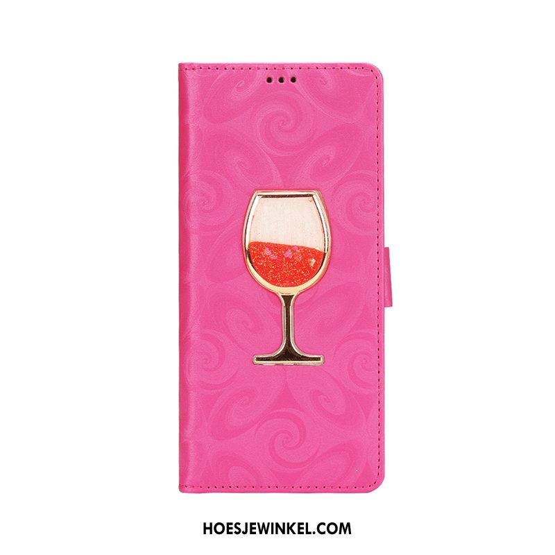 Huawei Y6 Pro 2017 Hoesje Purper Anti-fall Folio, Huawei Y6 Pro 2017 Hoesje Roze Bescherming