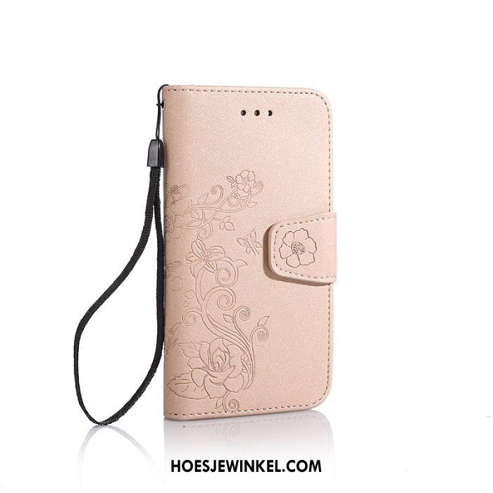 Huawei Y6 Pro 2017 Hoesje Purper Folio Trend, Huawei Y6 Pro 2017 Hoesje Schrobben Mobiele Telefoon