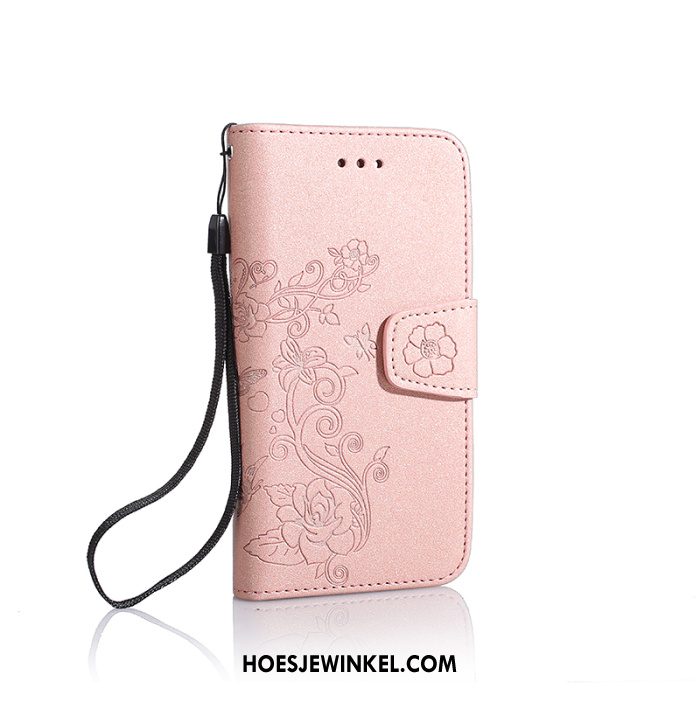 Huawei Y6 Pro 2017 Hoesje Purper Folio Trend, Huawei Y6 Pro 2017 Hoesje Schrobben Mobiele Telefoon