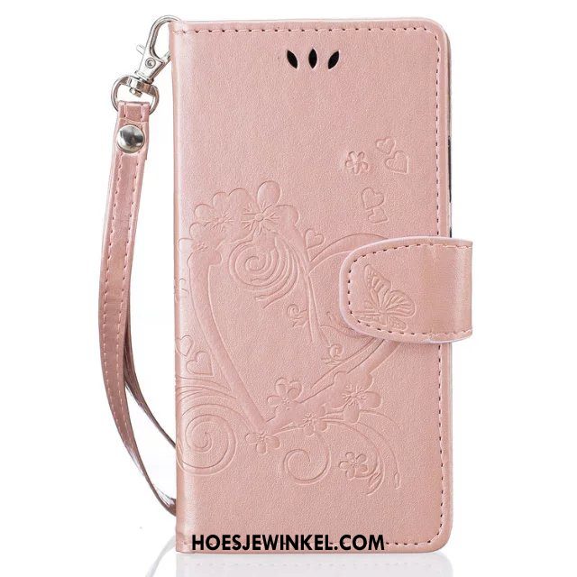 Huawei Y6 Pro 2017 Hoesje Reliëf Anti-fall Clamshell, Huawei Y6 Pro 2017 Hoesje Leren Etui Hanger