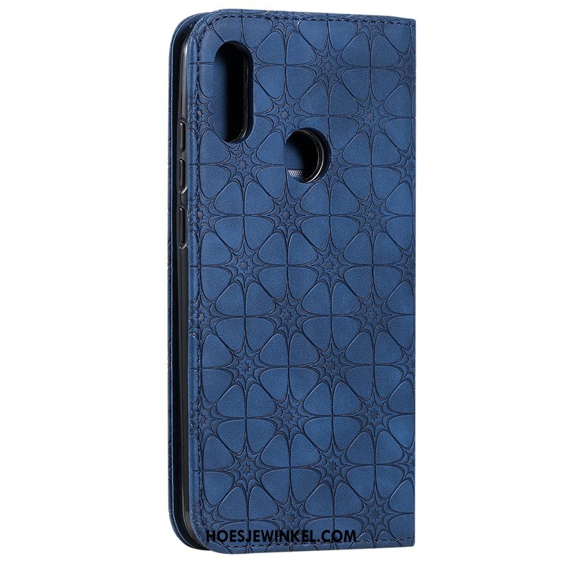 Huawei Y6s Hoesje Folio Groen Reliëf, Huawei Y6s Hoesje Mobiele Telefoon Hanger