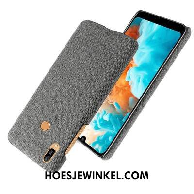 Huawei Y6s Hoesje Hoes Grijs Hard, Huawei Y6s Hoesje Doek Anti-fall