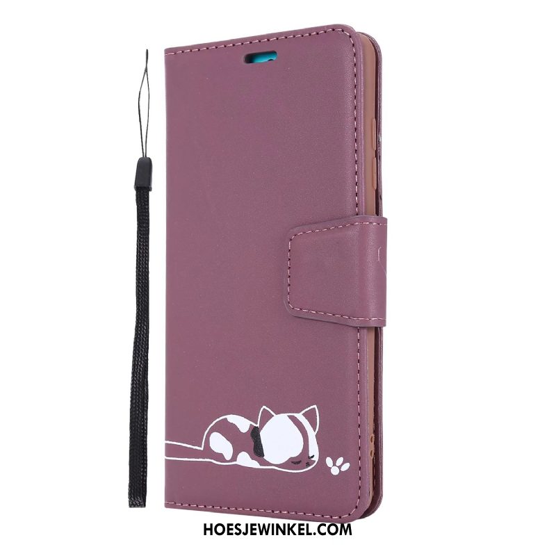 Huawei Y6s Hoesje Portemonnee Rood Vouw, Huawei Y6s Hoesje Folio Mobiele Telefoon