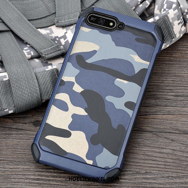 Huawei Y7 2018 Hoesje All Inclusive Persoonlijk Hoes, Huawei Y7 2018 Hoesje Camouflage Trendy Merk