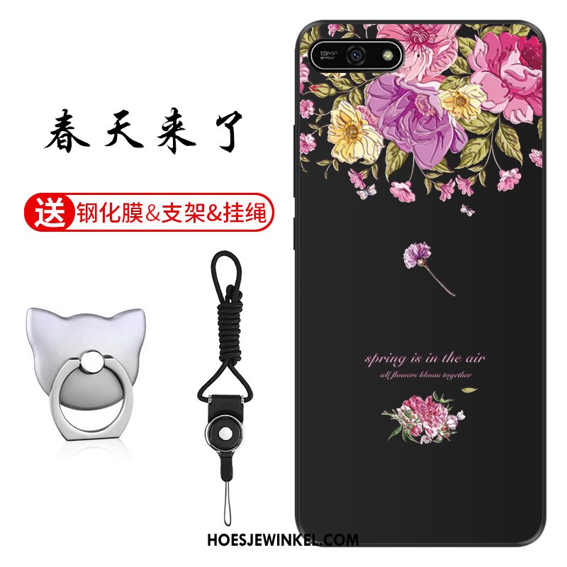 Huawei Y7 2018 Hoesje Anti-fall Blauw Mobiele Telefoon, Huawei Y7 2018 Hoesje Hoes Patroon