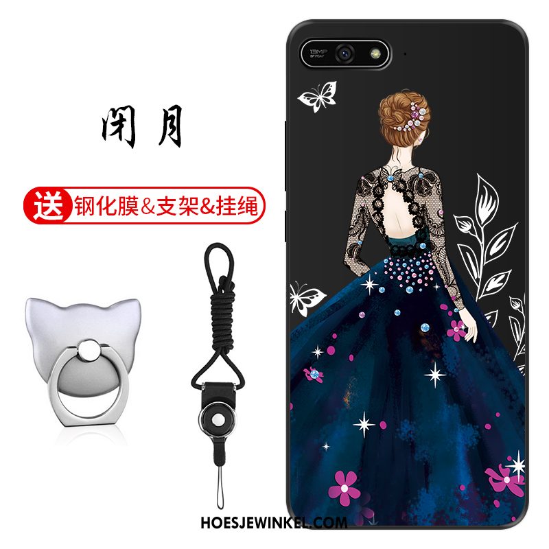 Huawei Y7 2018 Hoesje Anti-fall Blauw Mobiele Telefoon, Huawei Y7 2018 Hoesje Hoes Patroon