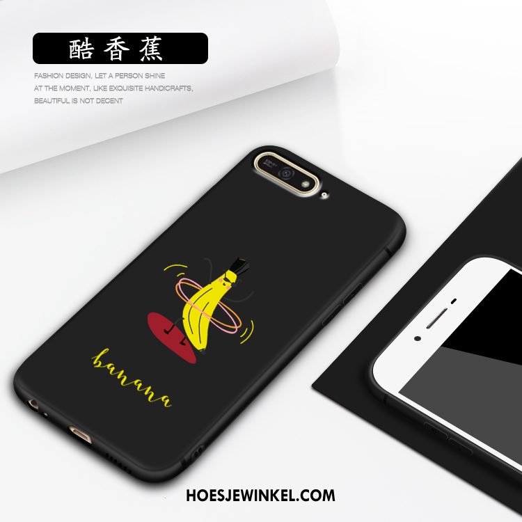 Huawei Y7 2018 Hoesje Bescherming Hoes Mobiele Telefoon, Huawei Y7 2018 Hoesje Zwart