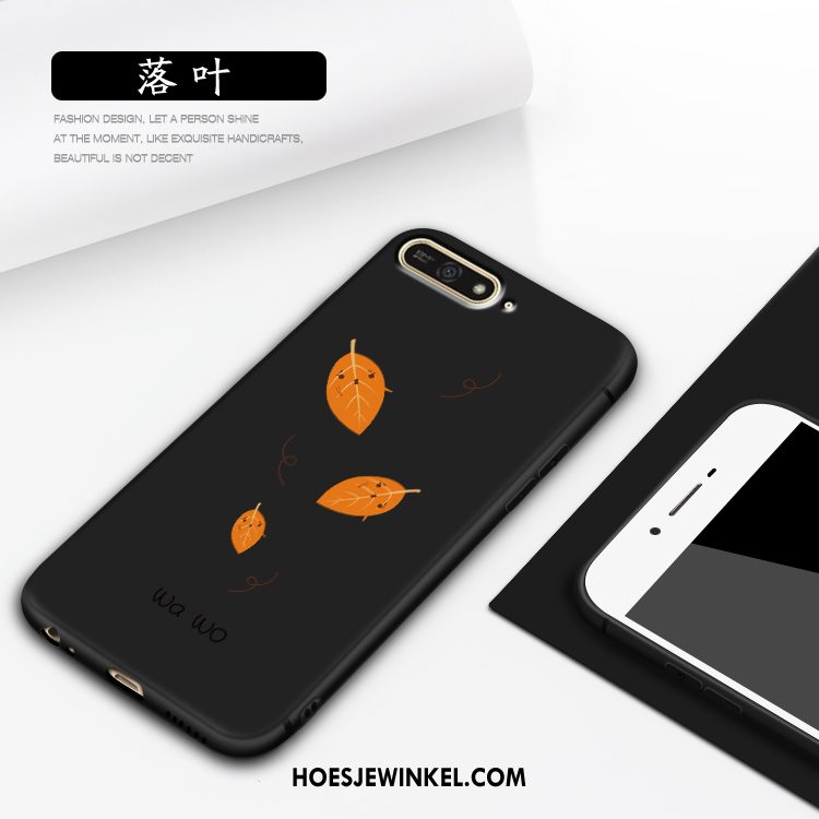 Huawei Y7 2018 Hoesje Bescherming Hoes Mobiele Telefoon, Huawei Y7 2018 Hoesje Zwart