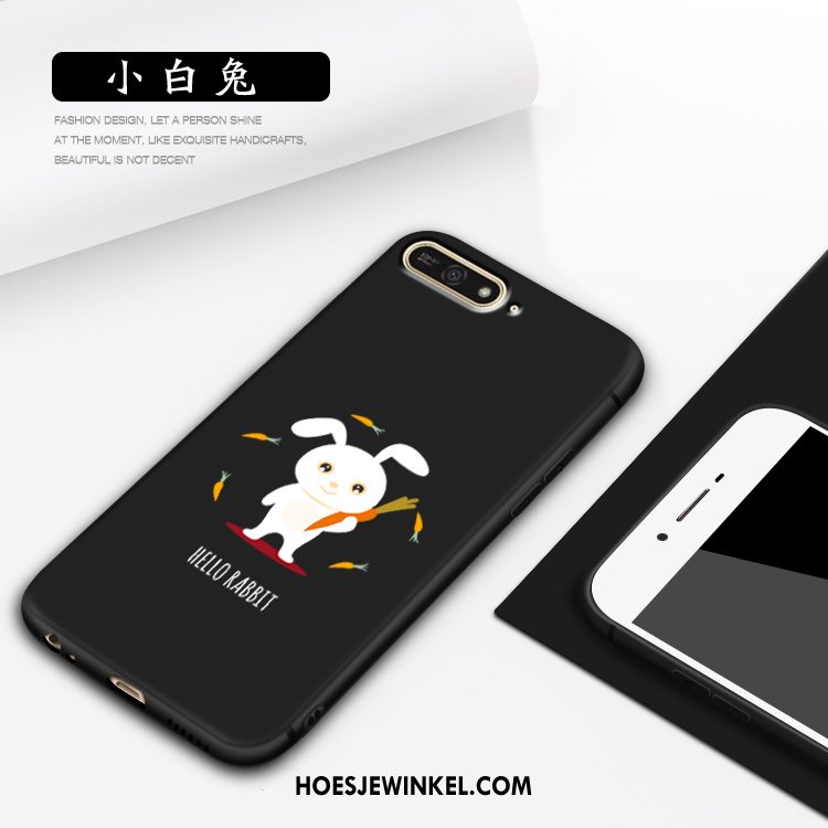 Huawei Y7 2018 Hoesje Bescherming Hoes Mobiele Telefoon, Huawei Y7 2018 Hoesje Zwart