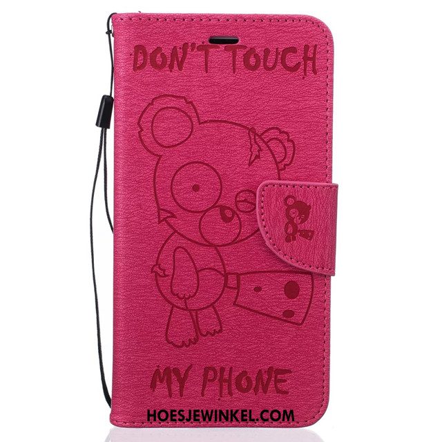 Huawei Y7 2018 Hoesje Clamshell Hoes Mobiele Telefoon, Huawei Y7 2018 Hoesje Hanger Bescherming Braun