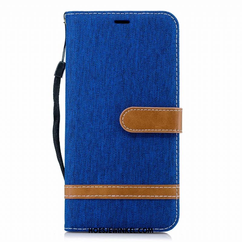 Huawei Y7 2018 Hoesje Denim Leren Etui Siliconen, Huawei Y7 2018 Hoesje All Inclusive Gemengde Kleuren