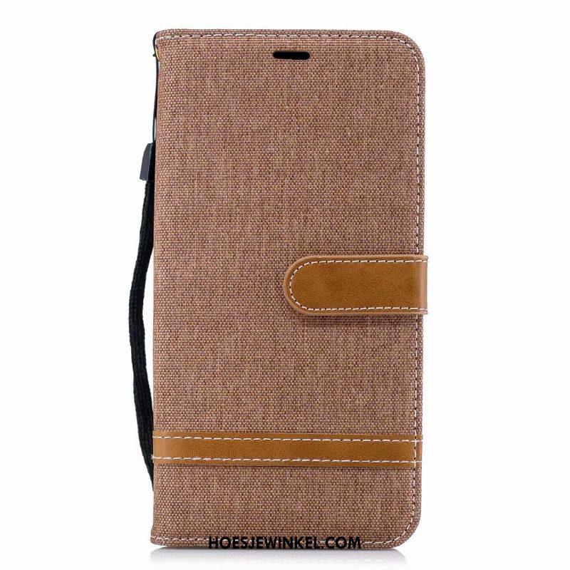 Huawei Y7 2018 Hoesje Denim Leren Etui Siliconen, Huawei Y7 2018 Hoesje All Inclusive Gemengde Kleuren