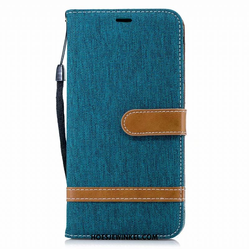 Huawei Y7 2018 Hoesje Denim Leren Etui Siliconen, Huawei Y7 2018 Hoesje All Inclusive Gemengde Kleuren