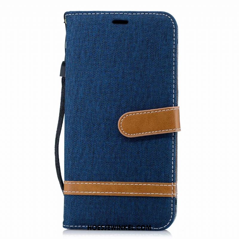 Huawei Y7 2018 Hoesje Denim Leren Etui Siliconen, Huawei Y7 2018 Hoesje All Inclusive Gemengde Kleuren