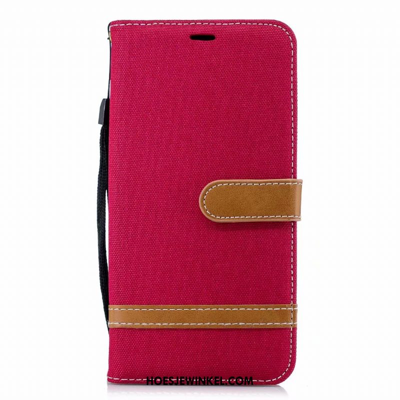 Huawei Y7 2018 Hoesje Denim Leren Etui Siliconen, Huawei Y7 2018 Hoesje All Inclusive Gemengde Kleuren